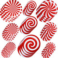 Outus 33 Pieces Peppermint Floor Decals Stickers Christmas Wall Window Decals Stickers for Xmas Decoration Candy Theme Party Sup