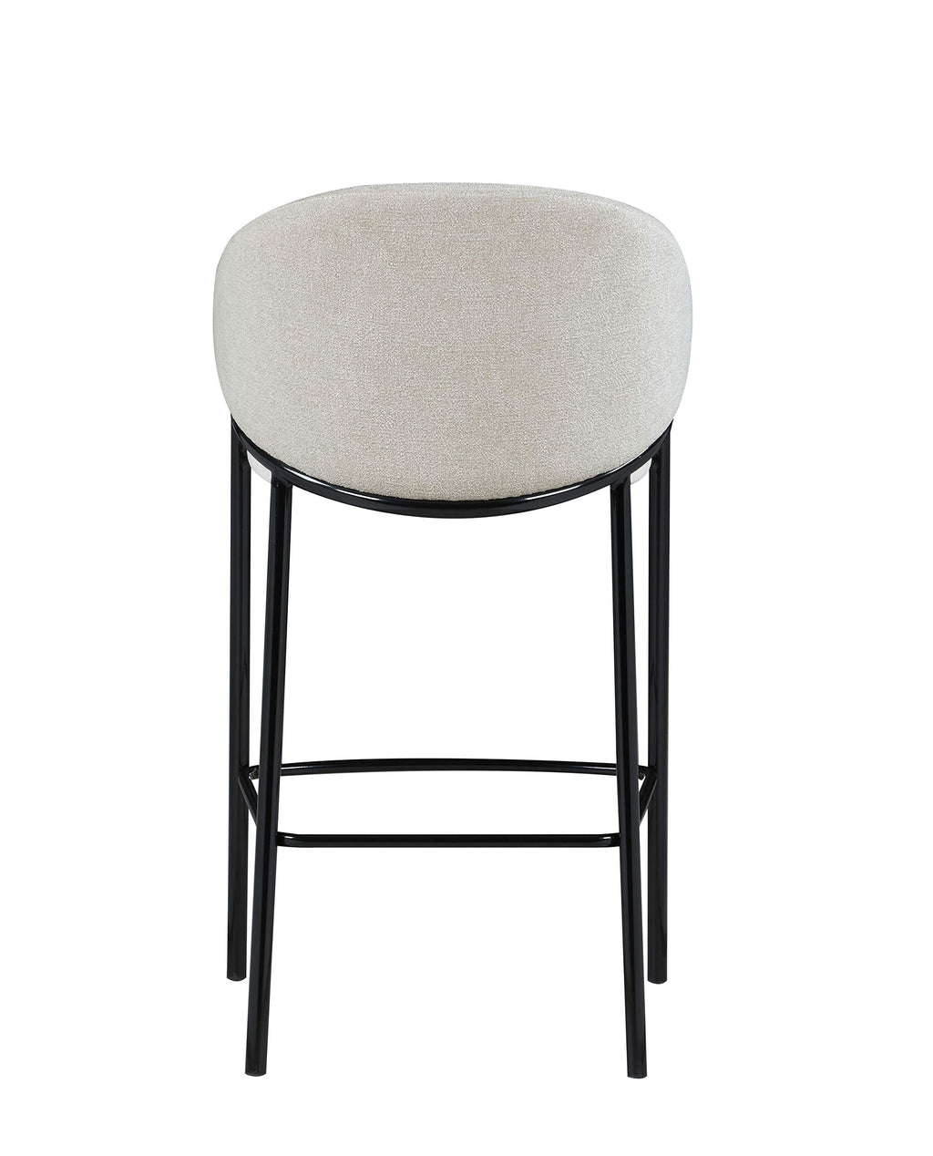 Coaster Home Furnishings Chadwick Farlow Set of 2 Pub Height Bar Stool Beige Fabric Upholstered Barstool Sturdy Metal Frame with Footrest 183437