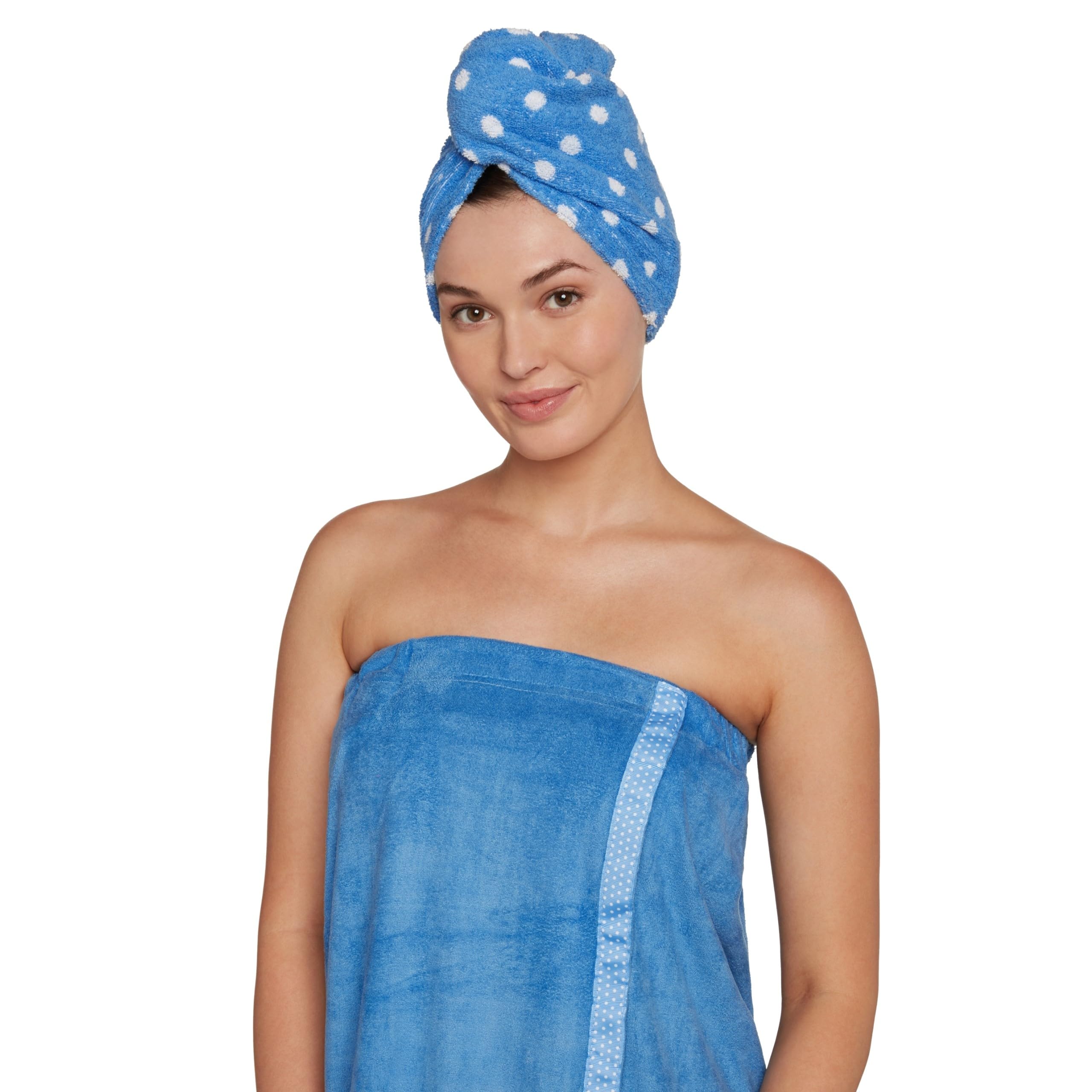 Turbie Twist Microfiber Hair Towel Wrap - for Women, Men & Kids - Travel & Bathroom Essential - Quick Dry Bath & Hair Towel - Bl