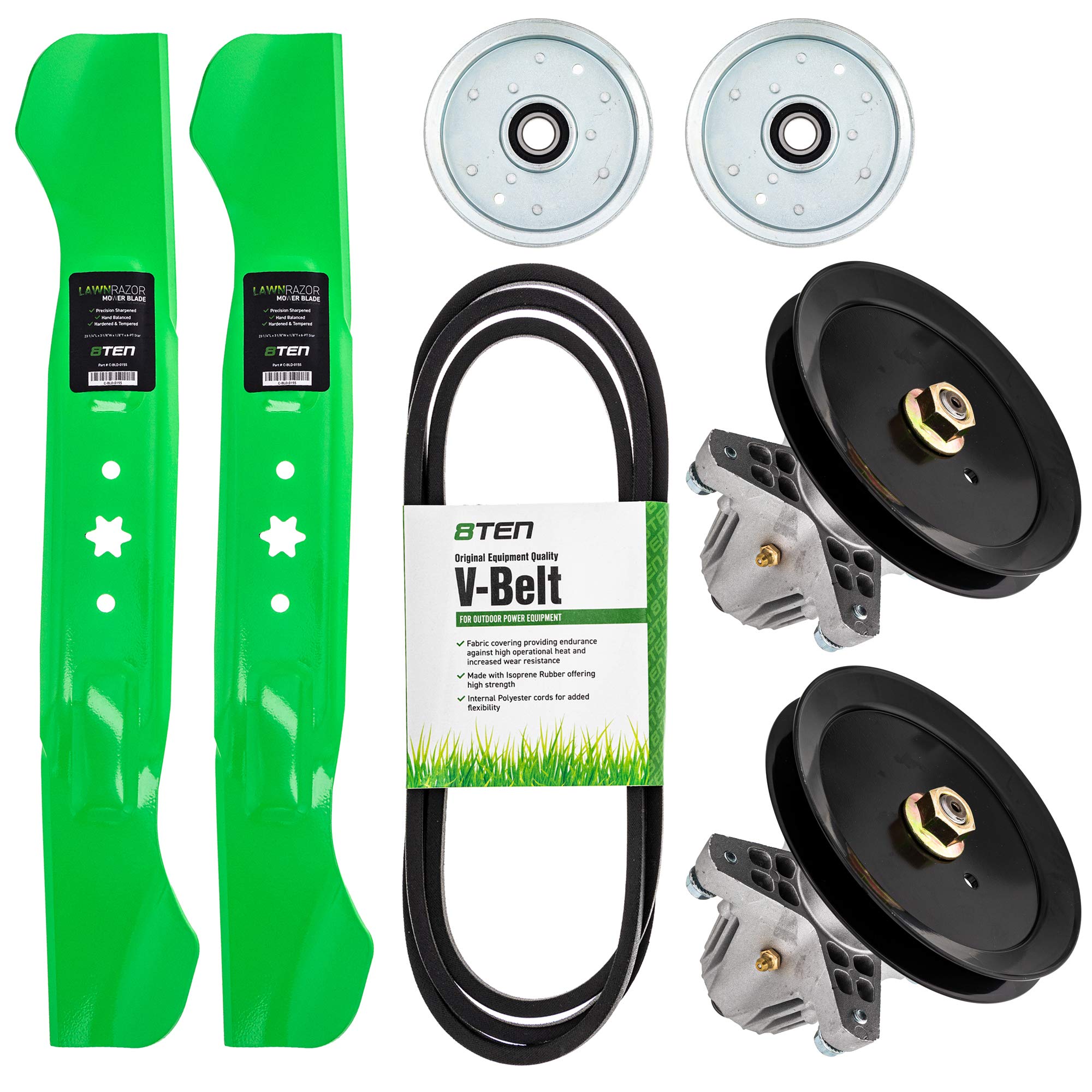 8Ten Deck Rebuild Kit For Mtd Cub Cadet Yard Man Troy Bilt 46 Inch Ltx1045 Ltx1046Kw Tb2246 Blade Spindle Belt Idler