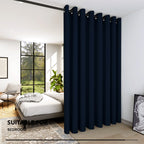 Deconovo Wide Width Drapes For Sliding Glass Doors - Extra Wide Curtains 100 Inches, Blackout Grommet Noise Reducing Drapes For