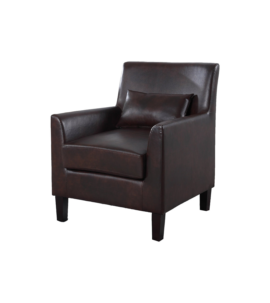 Best Master Furniture Cassidy Faux Leather Living Room Accent Arm Chair, Espresso