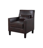 Best Master Furniture Cassidy Faux Leather Living Room Accent Arm Chair, Espresso