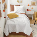 Comfort Spaces Twin Quilt Set Modern Reversible Diamond Coverlet Twin Bedding Set Cozy Quilted Winter Layer, All Season Lightwei