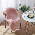 Small Faux Fur Rug, 2x4 ft Ultra Soft Sheepskin Rug Chair Sofa Cover Seat Pad, Pink Fluffy Shag Rug for Bedroom Nursery Kids Roo