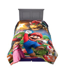 Franco The Super Mario Bros. Movie Kids Bedding Super Soft Microfiber Reversible Comforter, Twin/Full Size 72'' x 86'', (100% Of