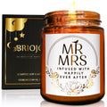 Briojoy Wedding Gifts for Bride, Groom - Mr and Mrs Candle Gifts - Happy Engagement Gift for Her, Bride to Be - Gifts for Bridal