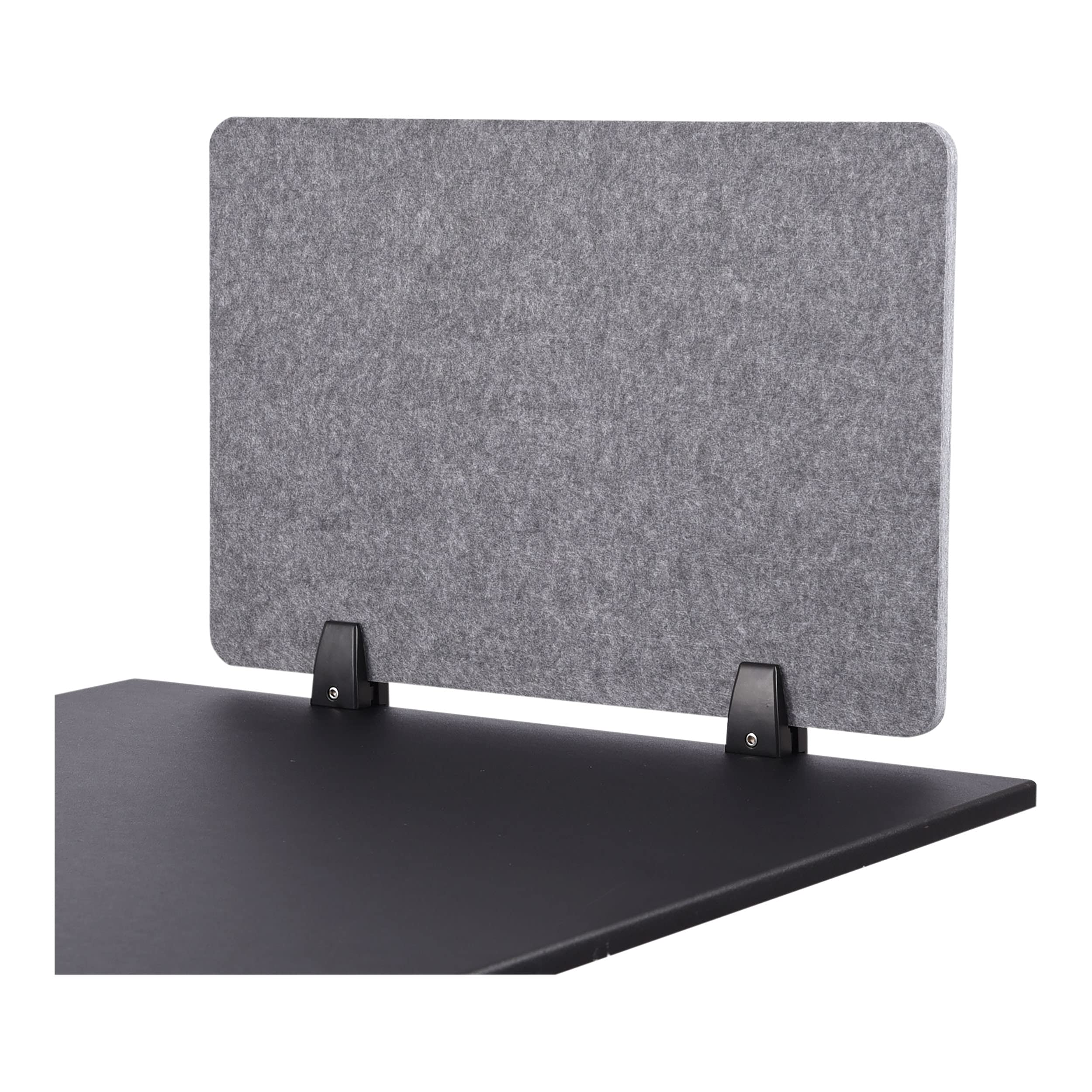 Stand Up Desk Store ReFocus Raw Clamp-On Acoustic Desk Divider Mounted Privacy Panel to Reduce Noise and Visual Distractions (Ca