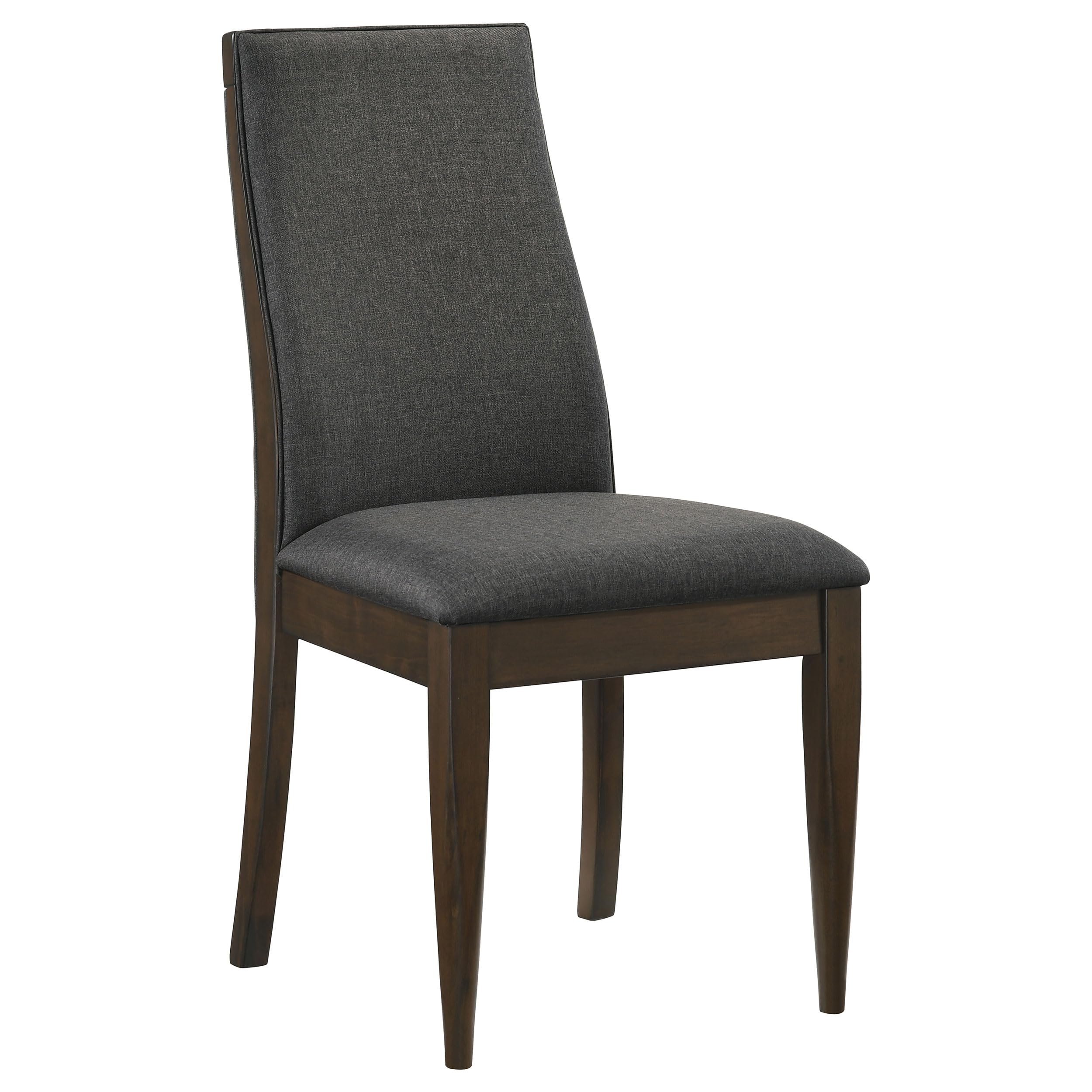 Coaster Home Furnishings Wes Upholstered Side Chair (Set of 2) Grey and Dark Walnut