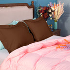 Ntbay 100% Brushed Microfiber Queen Pillow Shams Set Of 2, Super Soft And Cozy, Wrinkle, Fade, Stain Resistant 20X30 Inches Oxford Pillowcases, Brown