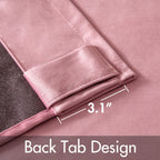 Miulee Velvet Curtains 108 Inches Long 2 Panels - Luxury Blackout Curtains For Girls Bedroom Nursery Living Room Thermal Insulated Super Soft Window Drapes Rod Pocket & Back Tab, Blush Pink
