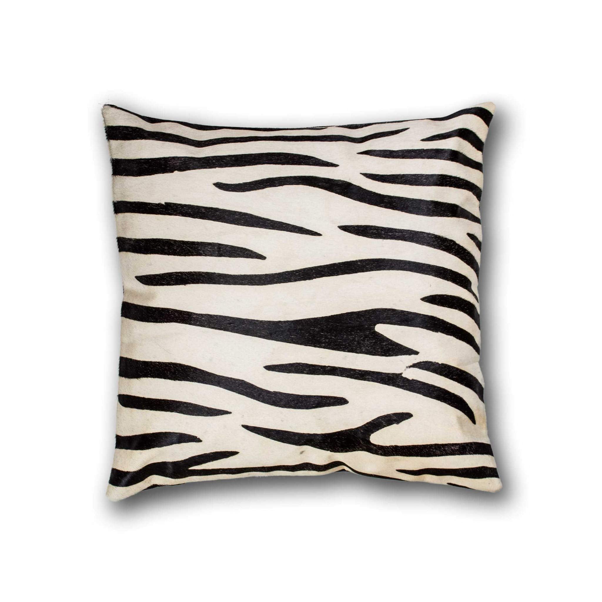 HomeRoots Black & White Cowhide, Microsuede, Polyfill 18' x 18' x 5' Black and White Cowhide - Pillow