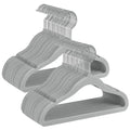 SONGMICS Baby Hangers 50 Pack, Kids Hangers for Closet, 11.8 x 8.1 Inches, Silver 360 Swivel Hooks, Space-Saving Clothes Hangers