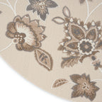 Nourison Aloha Indoor-Outdoor Beige 7?0?X Round Area Rug, Easy Cleaning, Non Shedding, Bed Room, Living Room, Dining Room, Backyard, Deck, Patio (8 Round)