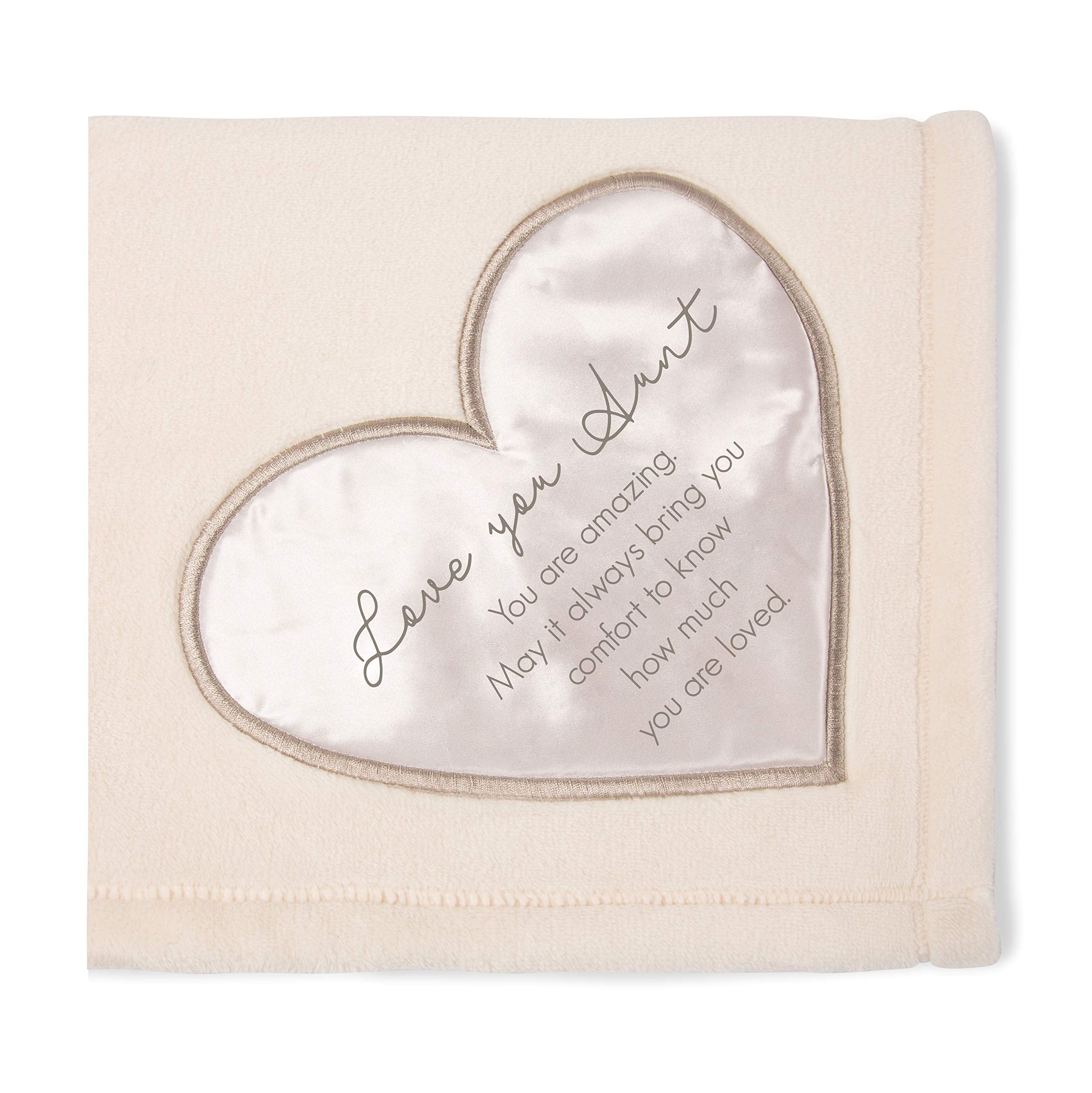 Pavilion Gift Company 19505 Comfort Blanket - Love You Aunt Thick Warm 320 Gsm Royal Plush Throw Blanket