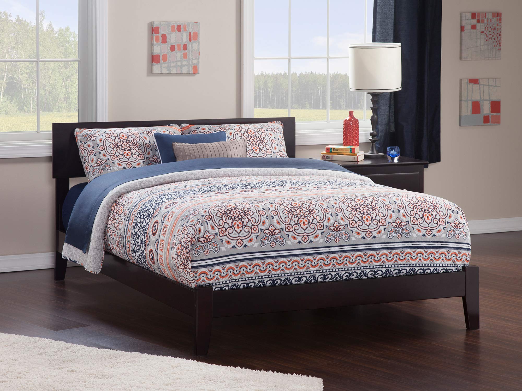 AFI, Orlando Twin Foundation Bed with Attachable USB Charger, Espresso