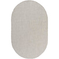 Nourison Courtyard Indoor/Outdoor Ivory/Silver 5' X 8' Oval Area Rug, Easy Cleaning, Non Shedding, Bed Room, Living Room, Dining