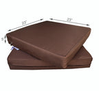Qqbed 2 Pack Outdoor Patio Chair Pillow Seat Water-Resistant Cushion Covers In Brown Color 23'X23'X5' - Replacement Covers On