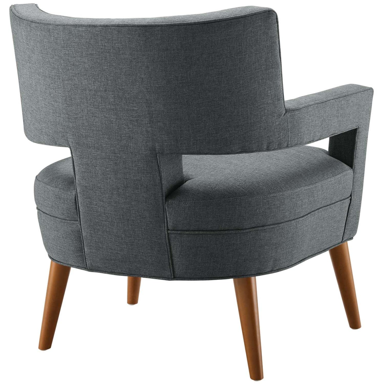 Modway Sheer Upholstered Fabric Armchair Set Of 2, Gray