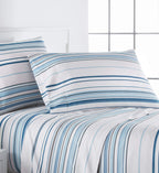 Southshore Fine Living, Inc. Coastal Stripes Collection, 4-Piece, 14-Inch Deep Pocket Sheet Set, Easy Care, Shrinkage Free Sheet
