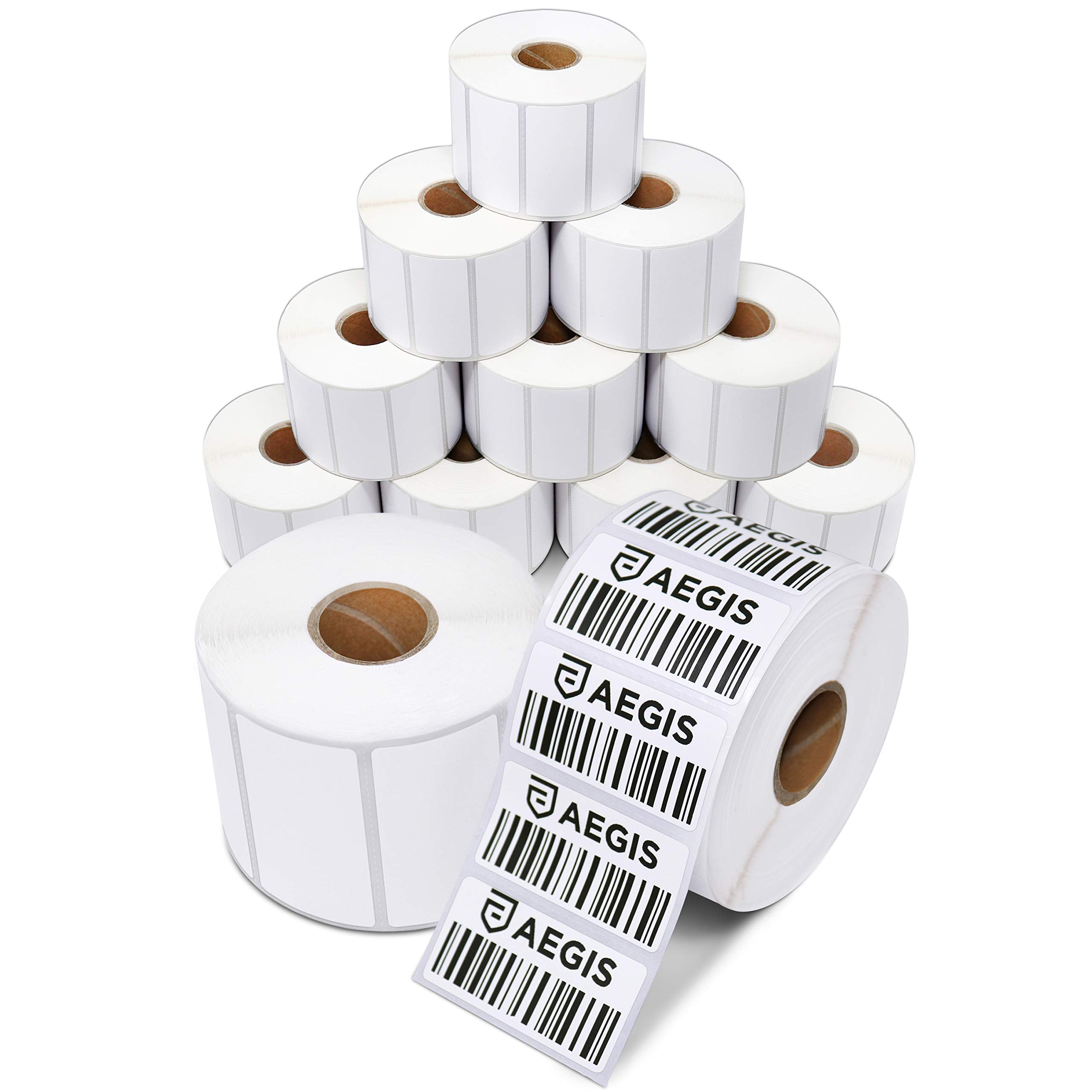 Aegis Adhesives - 2    X 1    Direct Thermal Labels For Upc Barcodes, Address, Perforated & Compatible With Rollo, Zebra, & Othe