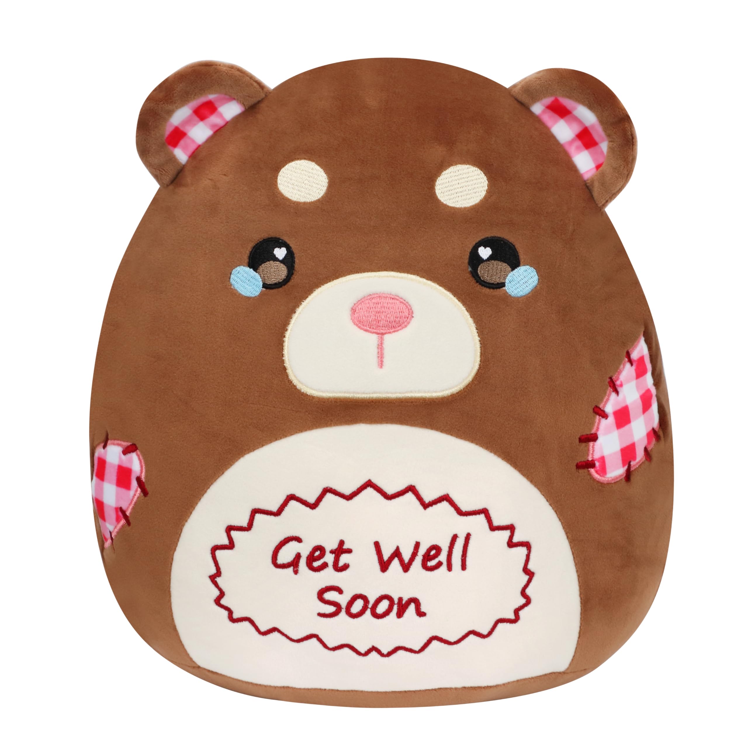 Cuteoy Get Well Soon Bear Plush Pillow Cute Plush Toy Soft Stuffed Animal Plushies For Girls Boys Birthday