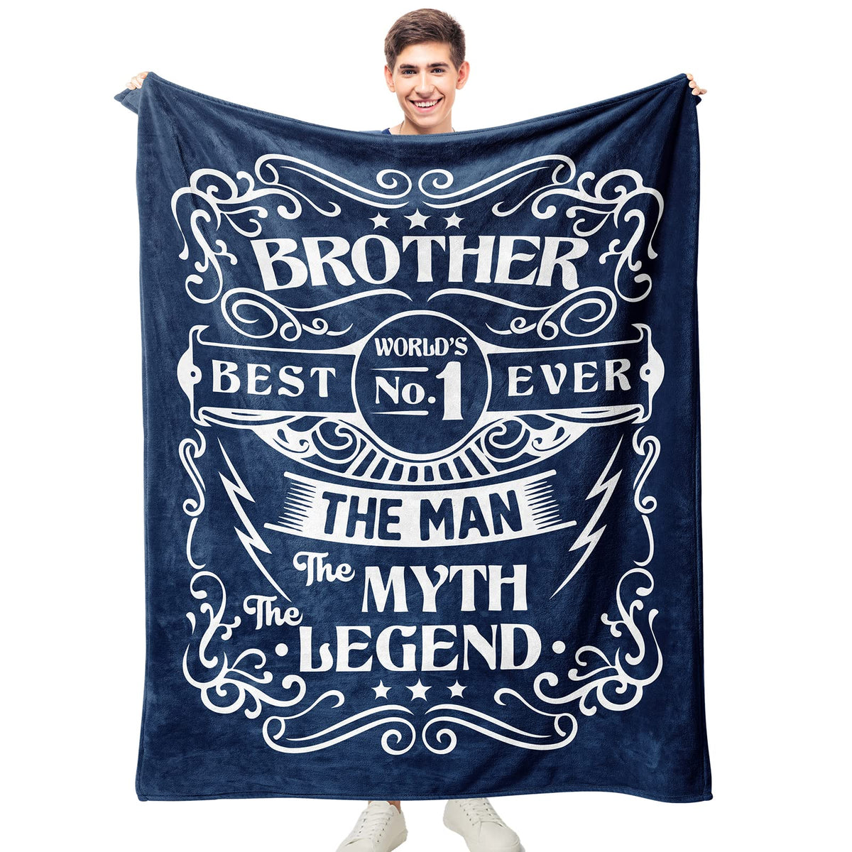 Ivivis Gifts For Brother Adult Blanket, Brother Gifts From Sister, Big Brother Gift, Brother Birthday Gifts From Sister, Best Br