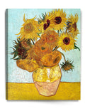 DECORARTS - Twelve Sunflowers, Vincent Van Gogh Reproductions. Giclee Canvas Print Wall Art for Home Wall Decor. 24x30x1.5 in