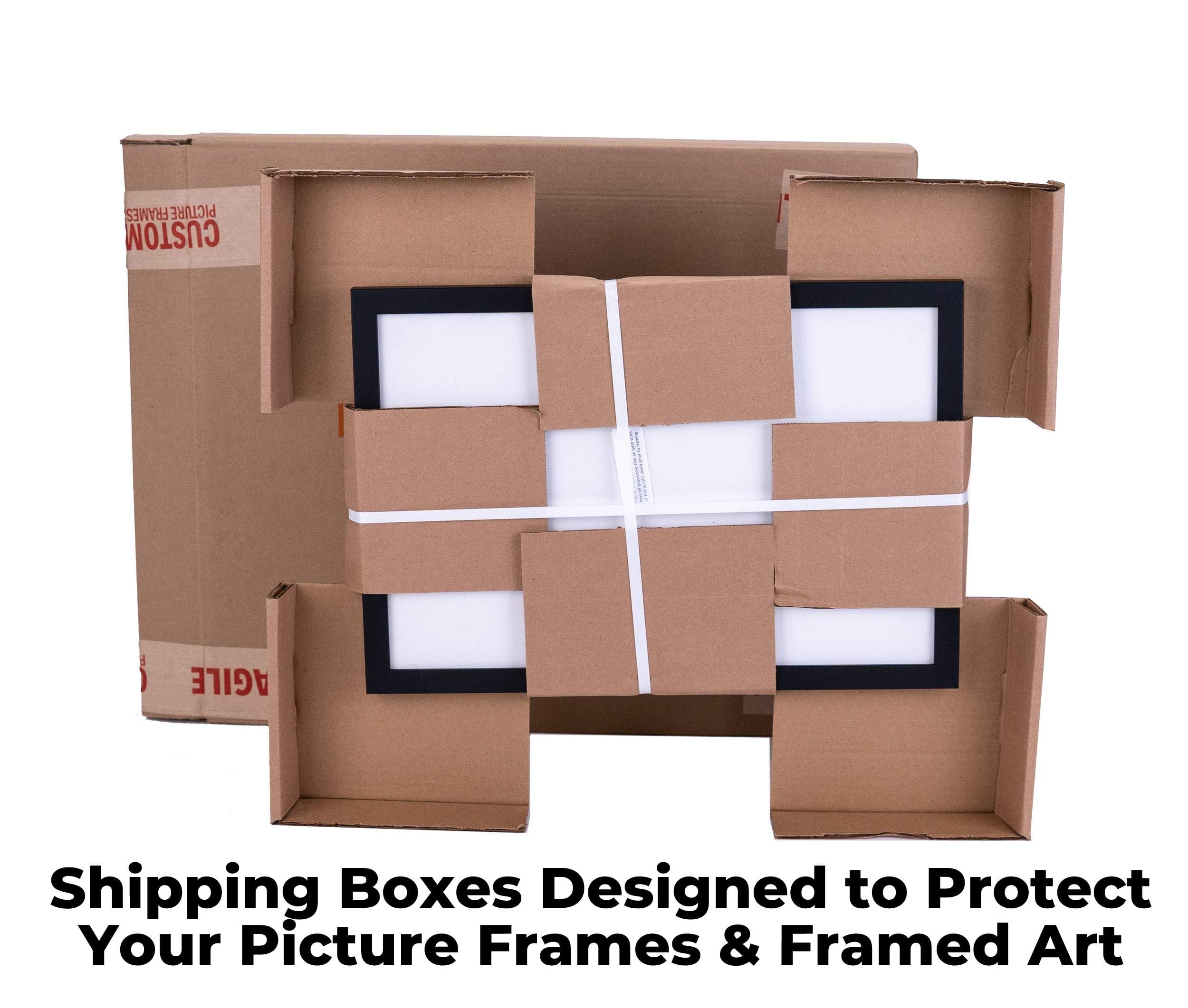 Countryarthouse 11X23 Frame Black Solid Pine Wood Picture Frame Includes Uv Acrylic Plexiglass, Acid Free Foam Backing Board And