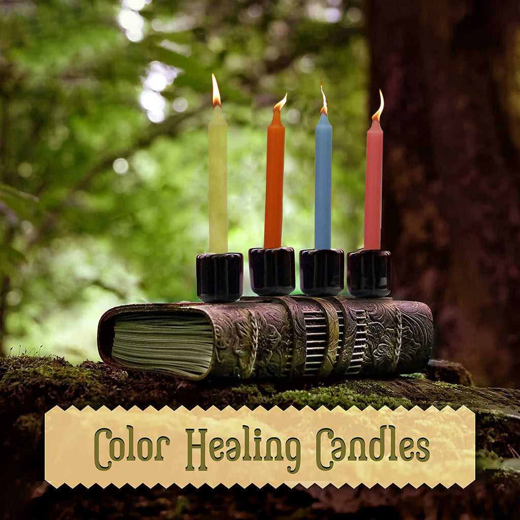 Raajsee Pack Of 40 Sky Blue Candles | 4'' Tall Unscented Mini Taper Candles - Perfect For Witchcraft, Rituals, Spells, Prayer, M