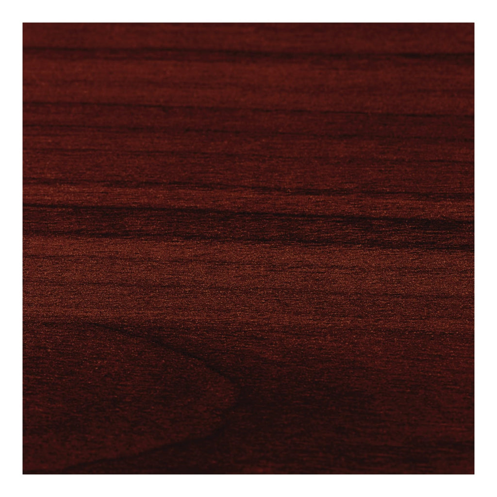 Lorell Quadro Sit/Stand Straight Edge Mahogany Tabletop