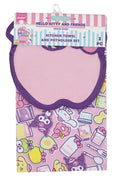 Handstand Kitchen Hello Kitty and Friends Snack Shop Print Cotton Kitchen Towel and Apple Shaped Potholder Set