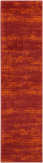 Nourison Essentials Indoor/Outdoor Solid Abstract Red 2' X 6' Area Rug, Easy Cleaning, Non Shedding, Bed Room, Living Room, Dining Room, Backyard, Deck, Patio (2X6)