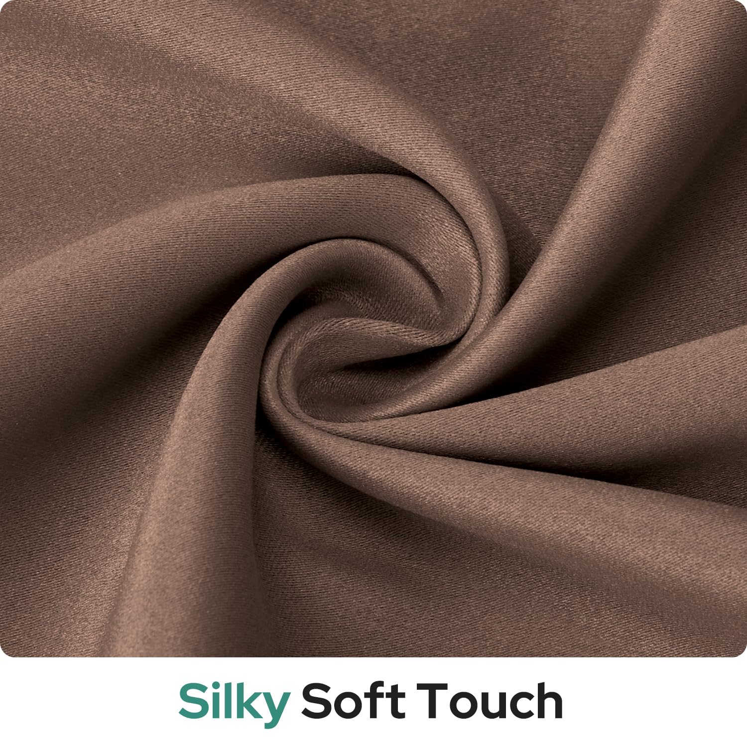 Homeideas 100% Blackout Sidelight Curtains For Front Door, Side Door Window Curtains And Small Window, Thermal Insulated Covering, 1 Panel, W12 X L54 Inch, Coffee