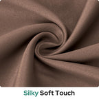 Homeideas 100% Blackout Sidelight Curtains For Front Door, Side Door Window Curtains And Small Window, Thermal Insulated Covering, 1 Panel, W12 X L54 Inch, Coffee