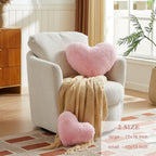 Easttree Heart Pillows, Light Pink Heart Shaped Pillows, Ultra Soft Extra-Large Fluffy Pillows, Love Throw Pillows Gifts, Women