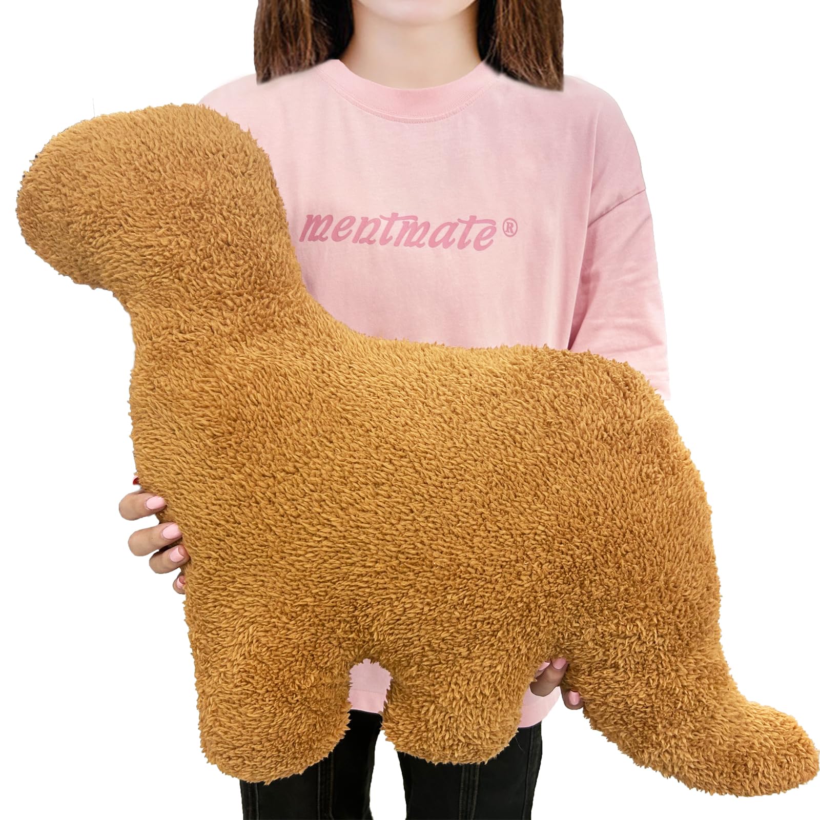 Nxchizs Dino Nugget Pillow Large, Funny Chicken Nugget Plushie Birthday Gift, Dino Decorative Throw Pillow For Kids Room Decor,