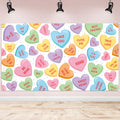 Watinc Xtralarge Valentines Day Conversation Heart Backdrop Banner Decoration, Romantic Love Banner For Valentines Party Decor S