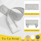Nicetown Thermal Insulated Door Curtains Linen French Door Curtain Room Darkening Window Drape For Patio Door Sidelight Glass Door Curtain Privacy Tie Up Door Blind, W26 X L72, 1 Pc, Light Grey