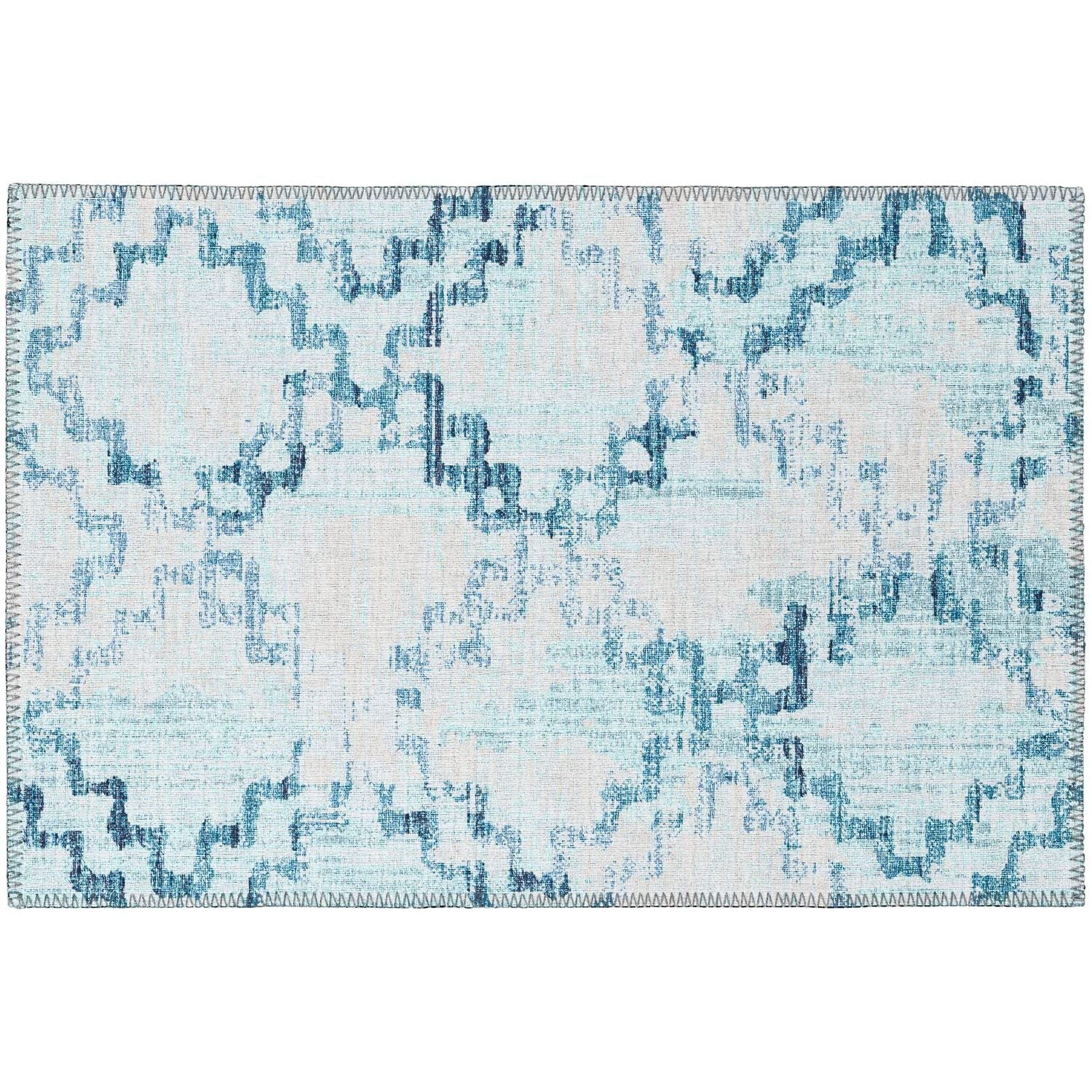 Sedona Sn15 Blue Transitional Rug Rectangle 9' X 12'