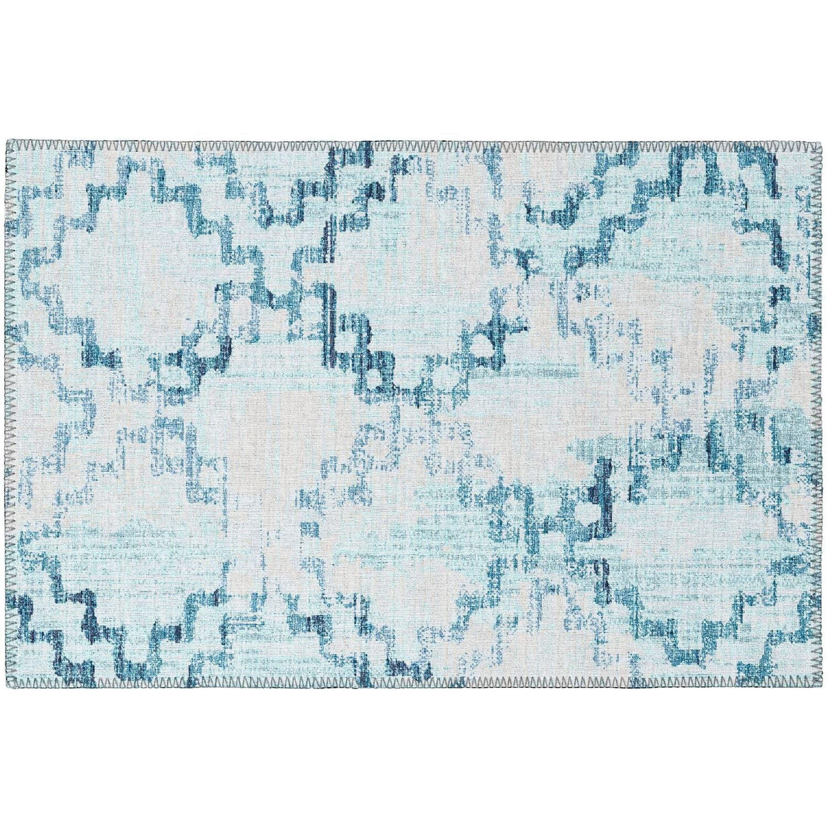 Sedona Sn15 Blue Transitional Rug Rectangle 8' X 10'