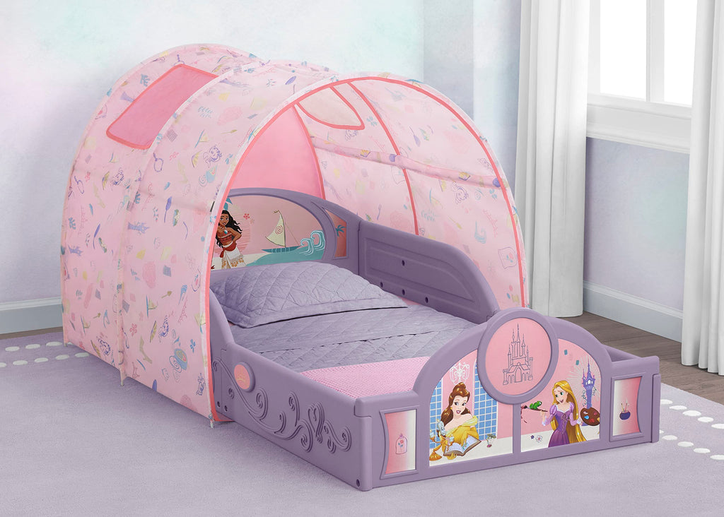 Disney Princess Sleep And Play Toddler Bed With Tent By Delta Children, Purple/Pink