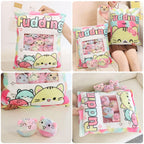 Jilpak Cat Plush Pillow, Cute Cat Plushies With Kitten Plush Doll, Removable Cat Stuffed Animals Throw Pillow, Kawaii Plushies C