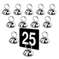 New Star Foodservice 23367 Split-Ring Style, Place Card/Table Number Holder, 2.5 x 2.33 Inch, Silver, Set of 12