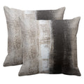 Emvency Set Of 2 Brown Beige Painting Throw Pillow Covers Contemporary Abstract Design Retro Decorative Pillow Case Home Decor S