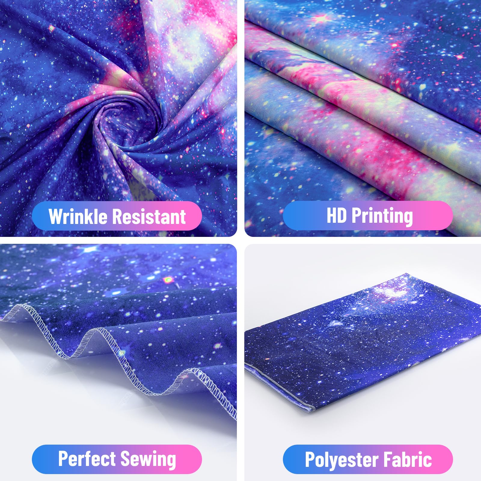 Blacklight Galaxy Tapestry For Bedroom Aesthetic Space Starry Sky Stars Universe Backdrop Black Light Poster Decor Wall Hanging