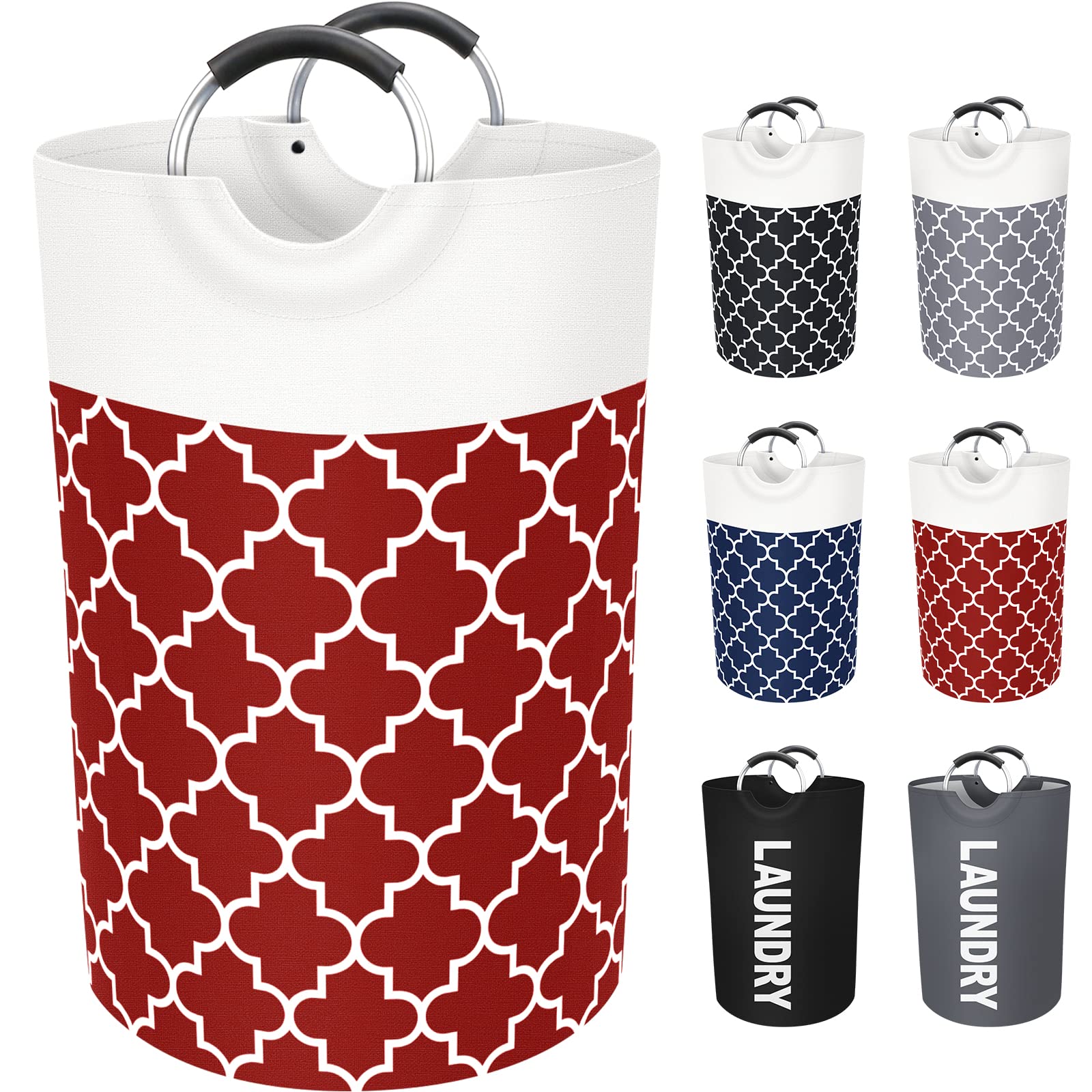 Fabspace Large Laundry Basket Laundry Hamper Bag Washing Bin Clothes Bag Collapsible Tall with Handles Waterproof Travel Bathroo