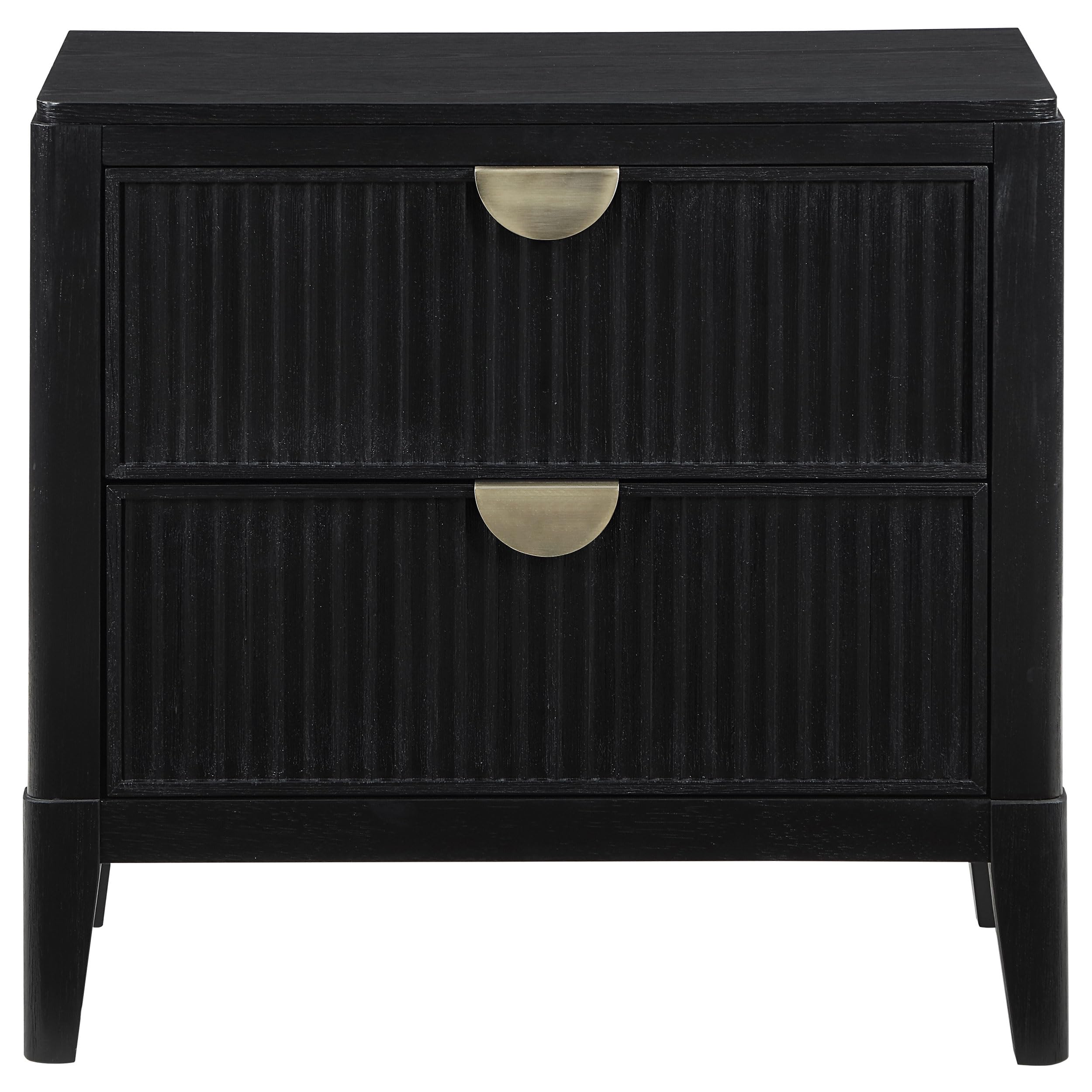 Coaster Home Furnishings Brookmead Transitional Wood 2-Drawer Bedroom Nightstand Bedside Table Organizer Unit Black 224712