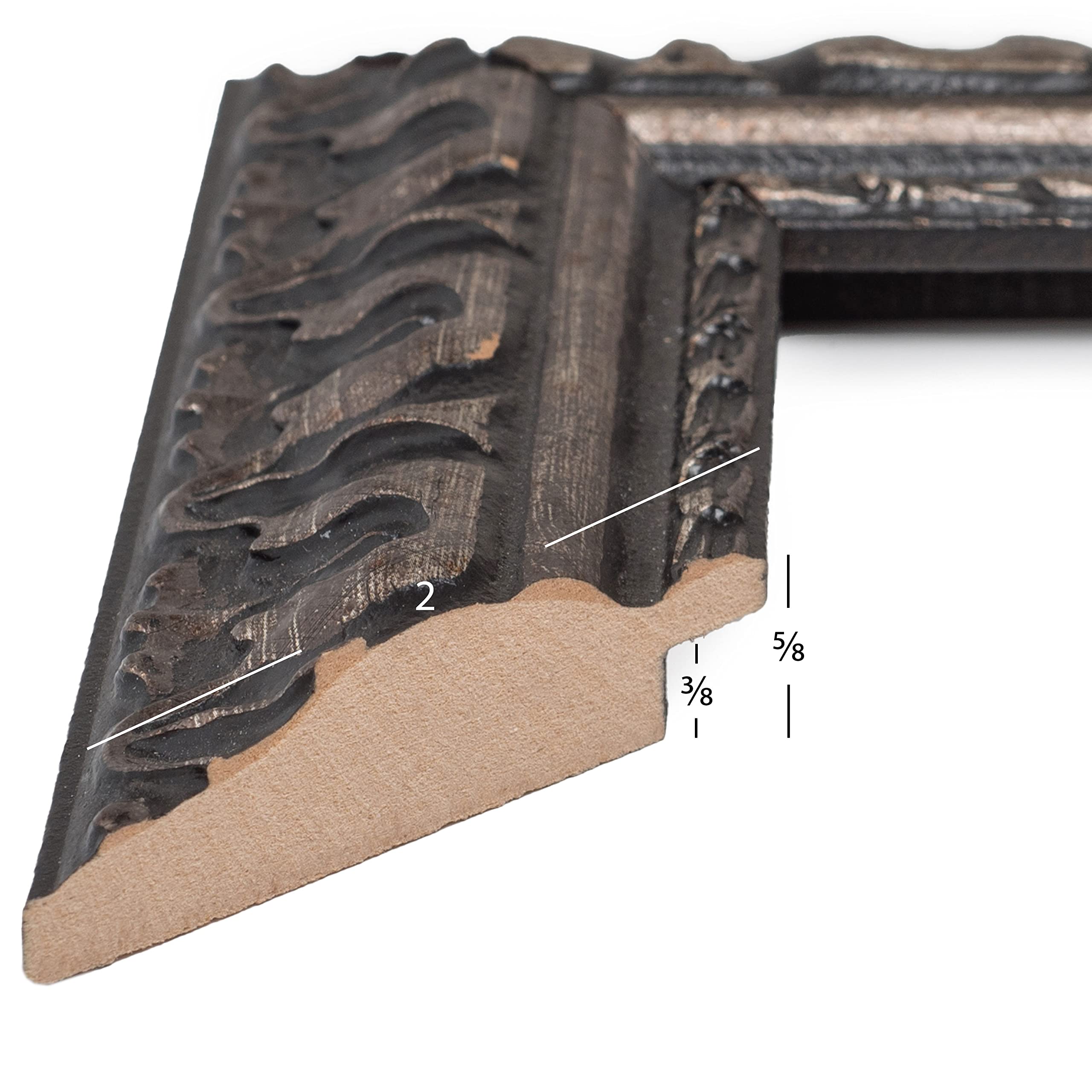 Craig Frames Bravado Ornate, 19X30 Picture Frame, Antique Silver