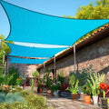 Shademart 7 ' X 23 ' Turquoise Sun Shade Sail Rectangle Smslr Canopy Fabric Cloth Screen, Water And Air Permeable & Uv Resistant